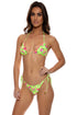 Luli Fama Ti Amo Ruffle Trim Seamless Triangle Top